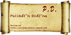 Pelikán Diána névjegykártya